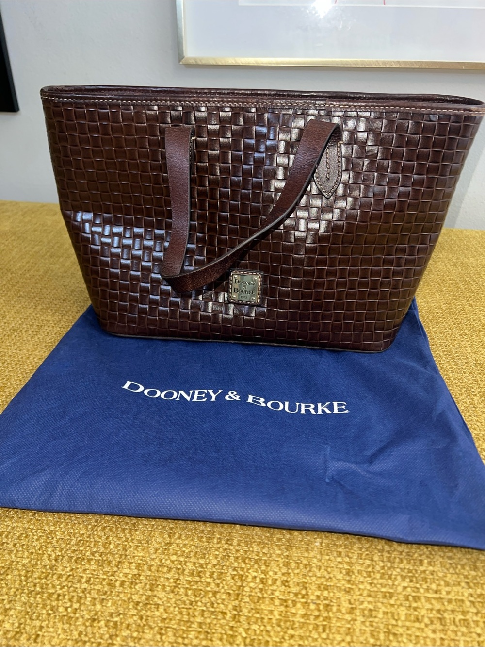 Dooney & Bourke Brown Woven Tote